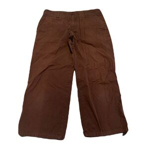 MIKK COUTURE Brown Cropped Wide-Leg Pants / Culottes Size 8